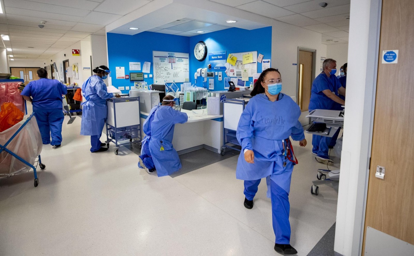 Clinical staff working on a hospital ward